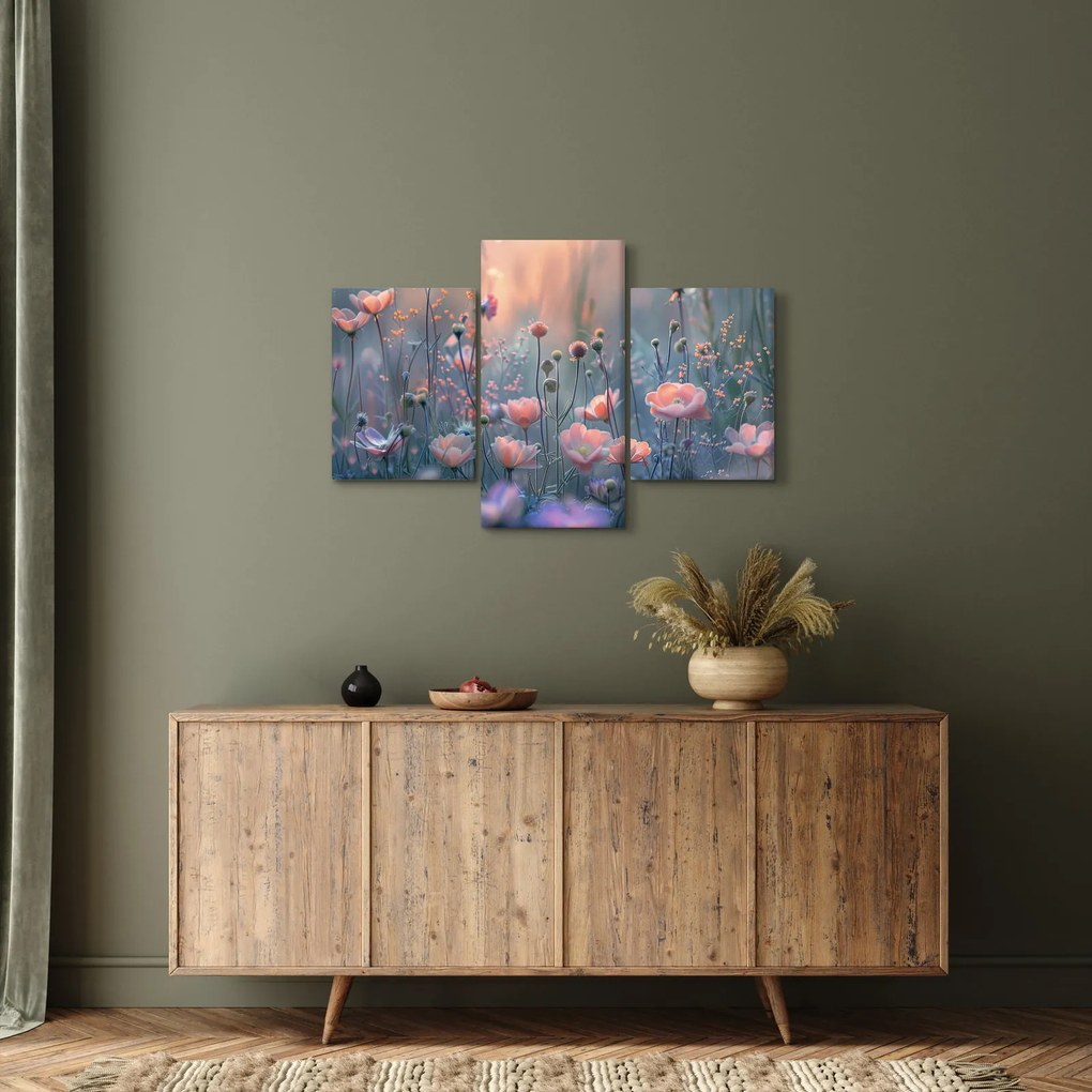 Kép - Virágok pasztell színekben (90x60 cm)