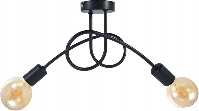 Fekete mennyezeti lámpa lámpabúra nélkül 2XE27 Malaga Orno