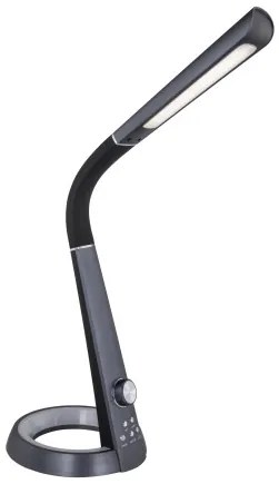 Globo 58376B Asztali lámpa fekete flexibilis szárral. USB csatlakozás, RGB színváltó funkció. MxSzxH:343x183x640, tartozék: 1xLED 8W 230V, 45-460lm, Színhőmérséklet váltás 4000/6500/3000K