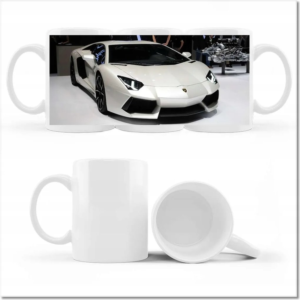 Nyomott mintás bögre Sportautó