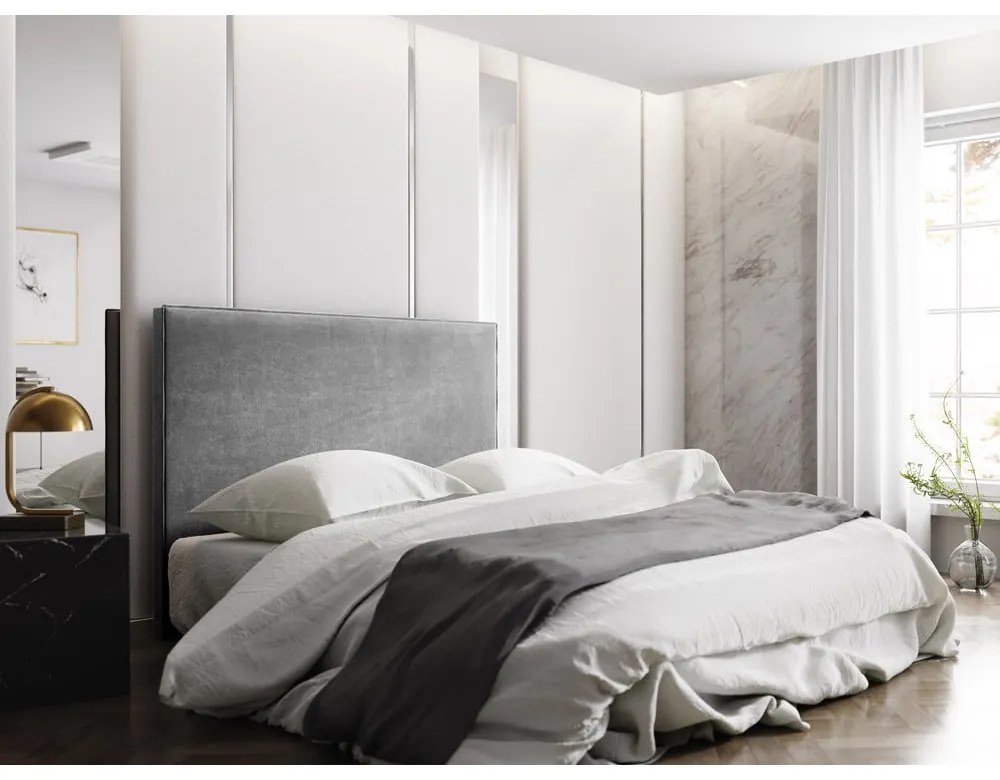 Szürke ágytámla 200x120 cm Natalia – Milo Casa