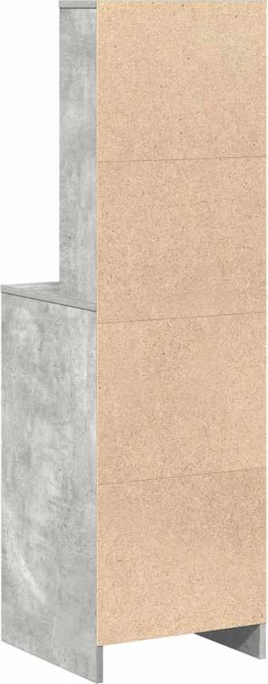 vidaXL Magasfiú fiókkal Beton szürke 40 x 41 x 135 cm Faanyag