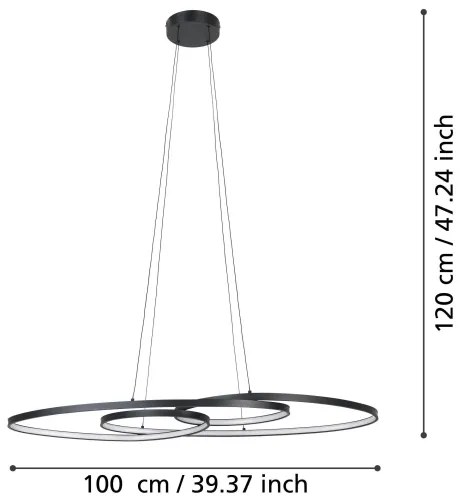 Eglo 900948 - LED Dimmelhető csillár zsinóron GIANELLA LED/38W/230V
