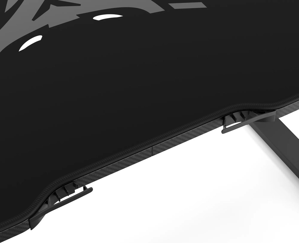 Elektromosan magasságban állítható íróasztal 140 cm fekete: Diablo X-Tensio 1400