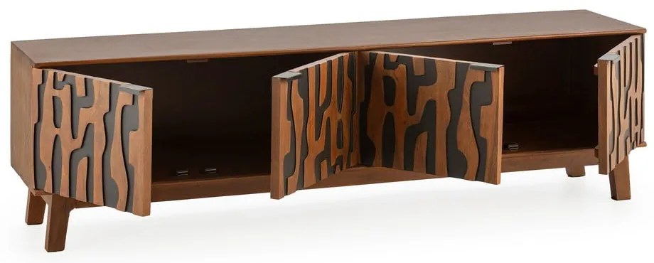 Barna mangófa TV-állvány 180x50x40 cm Kantu – MOME