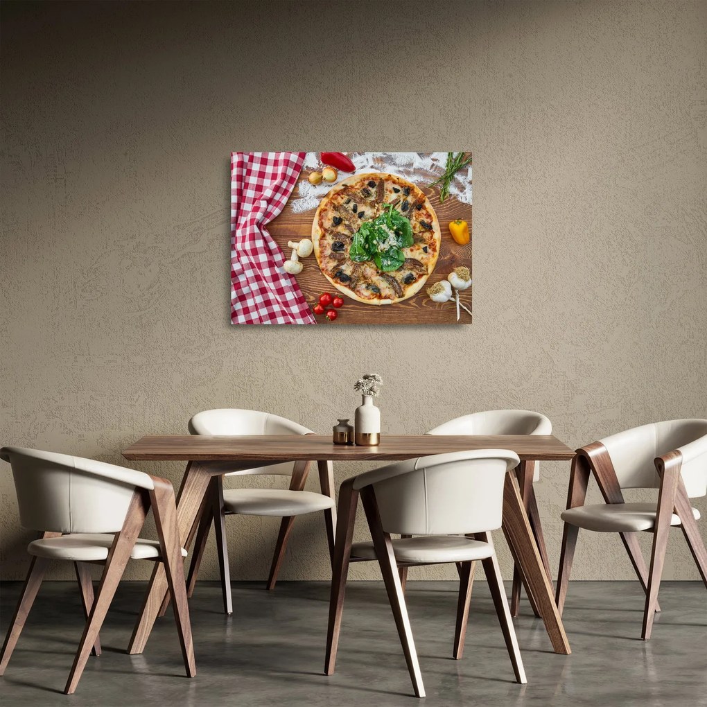 Pizza képe (üvegen) (70x50 cm)
