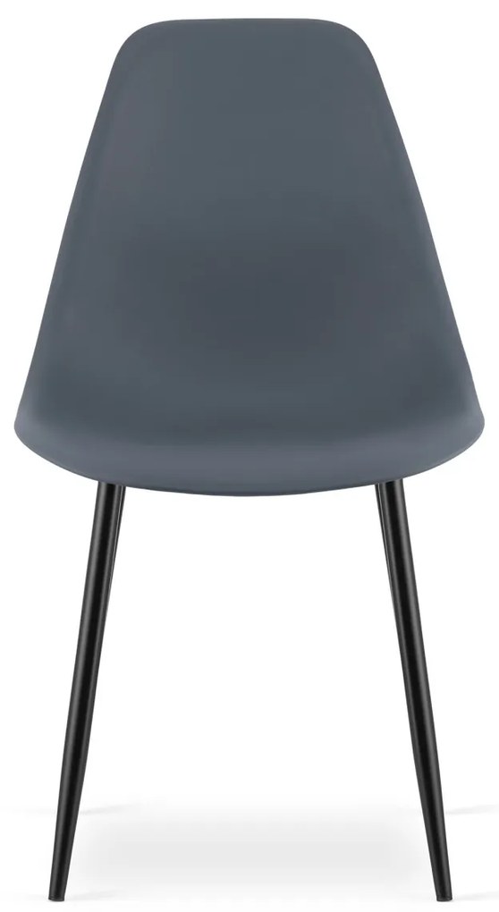 4 db pala szürke szék szett OSAKA fekete lábbal