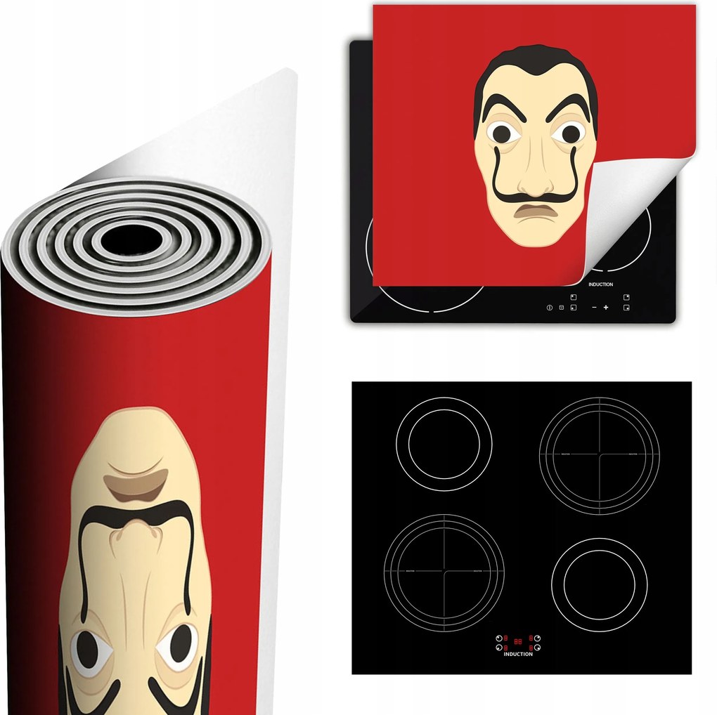 Tűzhelyvédő Szőnyeg Több Hely 60x52 piros maszk