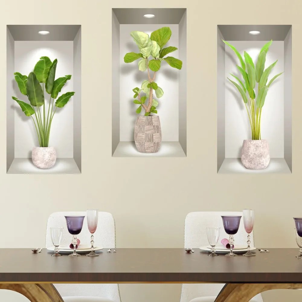 Banana Trees 3 db-os 3D falmatrica szett - Ambiance