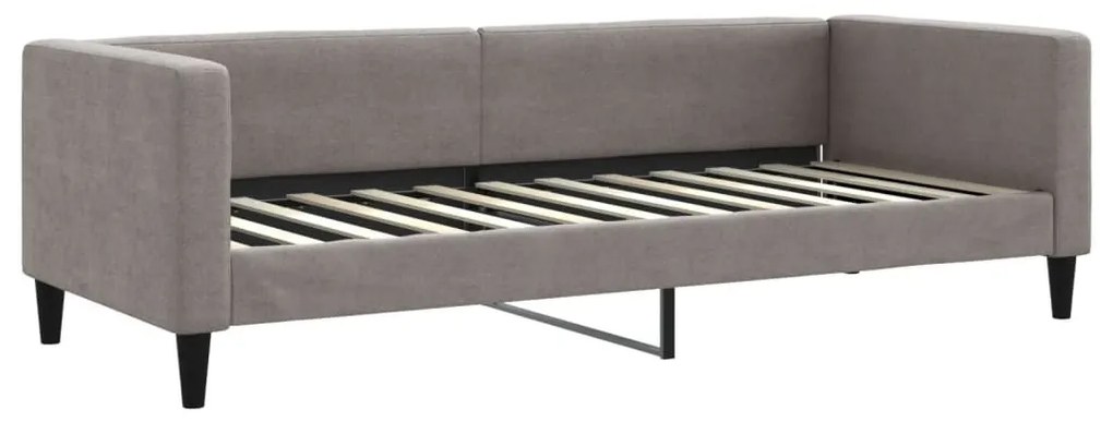 tópszínű szövet kanapéágy matraccal 80 x 200 cm