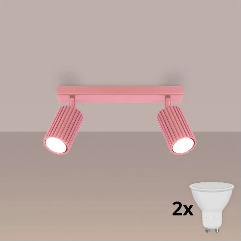 Brilagi - LED spotlámpa CRESTO 2xGU10/10W/230V rózsaszín