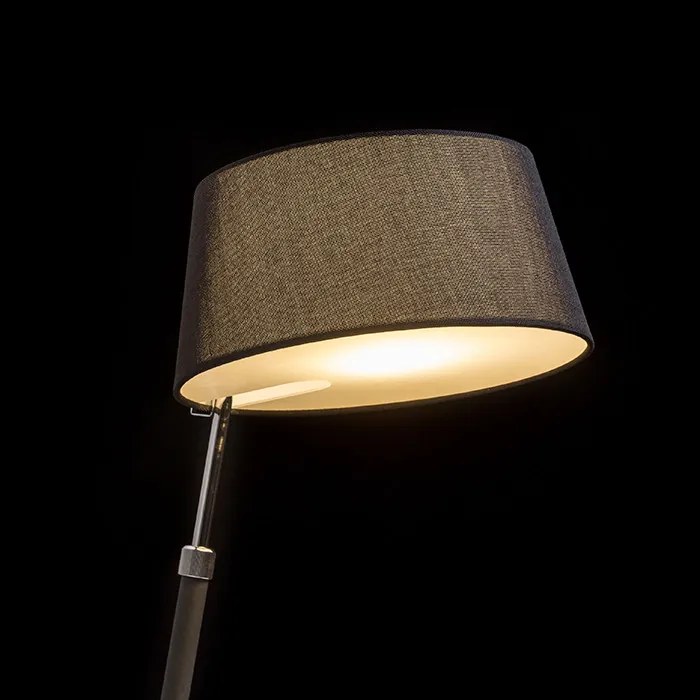 RENDL RITZY asztali lámpa fekete króm 230V LED E27 15W