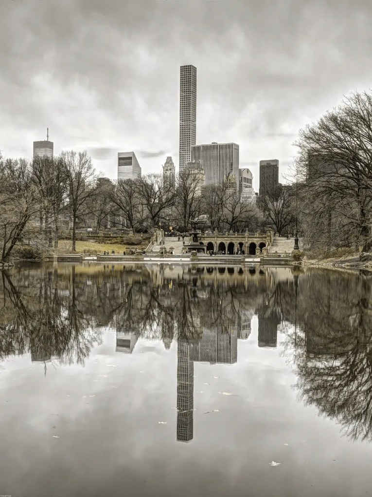 Poszter 60x80cm Alsó-Manhattan panoráma a Central Parkból 2, Assaf Frank