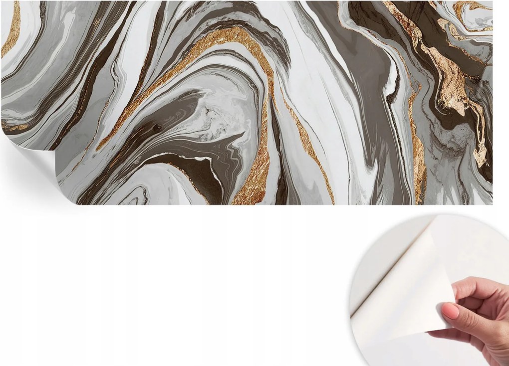 Öntapadós Dekoratív Fotótapéta Hálószobába Márvány Örvények 250x104 cm