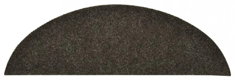 15 db öntapadós lépcsőszőnyeg 56 x 17 x 3 cm antracit félkör alakú