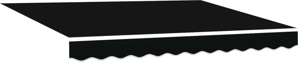 Behúzható napellenző Fekete 300 x 250 cm Poliészter és acél