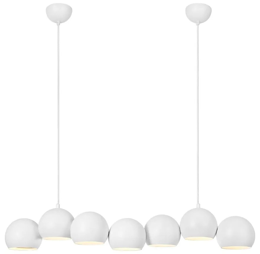 Fehér függőlámpa fém búrával Cupolo – Markslöjd