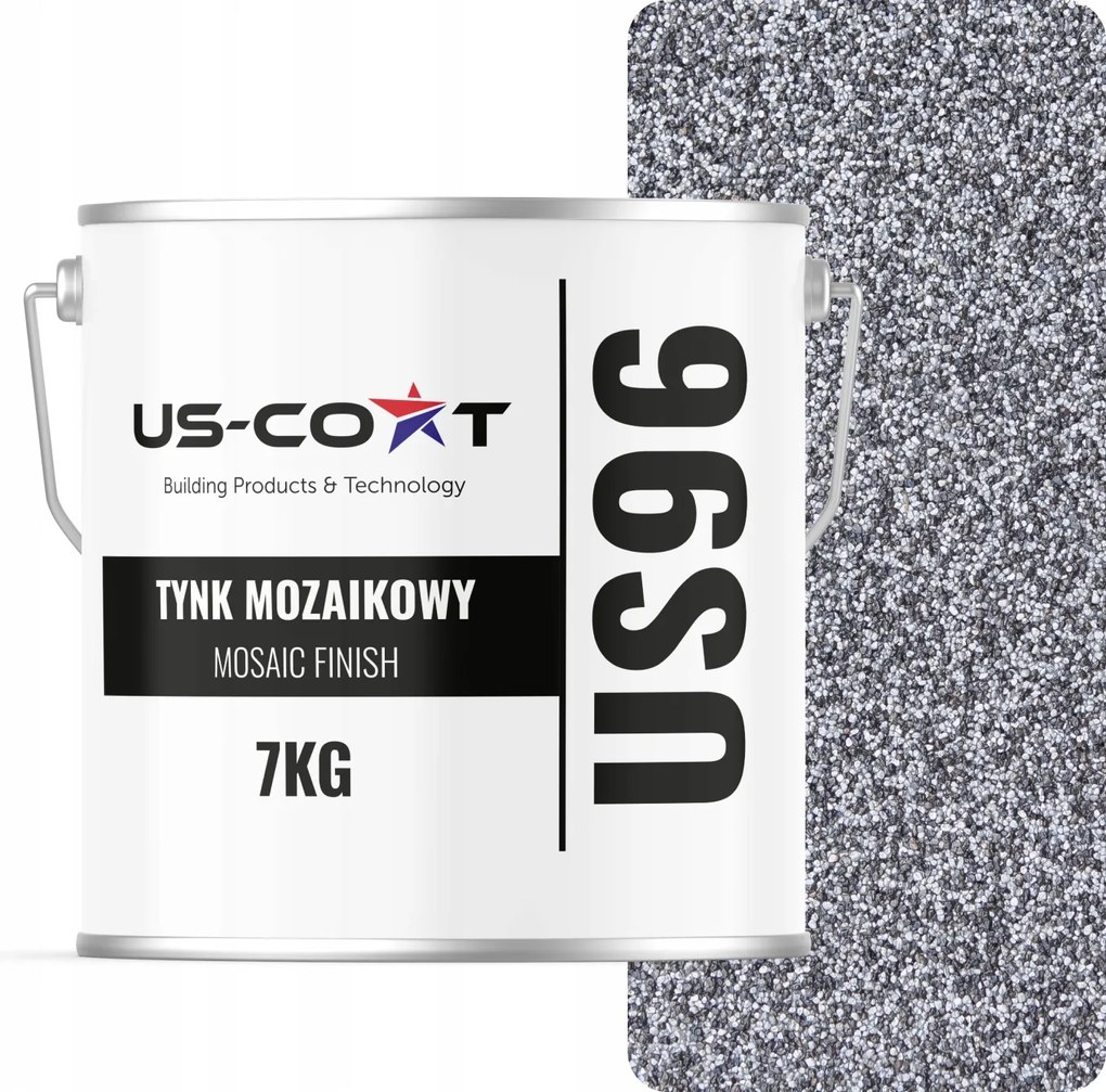 Mozaik Vakolat Mozaik 7KG Fekete-ezüst M13 Dekoratív Műgyanta Homlokzat