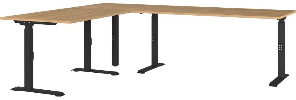 Íróasztal állítható magassággal, tölgyfa dekoros asztallappal 200x240 cm Agenda – Germania