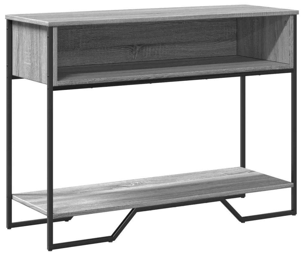 szürke sonoma szerelt fa dohányzóasztal 100x35x74,5 cm