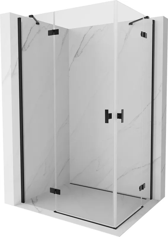 Mexen Mist-H Duo sarokkád zuhanyzó balra nyitható 95 x 85 cm, átlátszó, fekete - 8A5-095L-085P-70-00