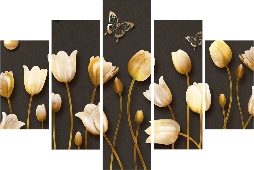 Kép - Tulipánok - absztrakt (150x105 cm)