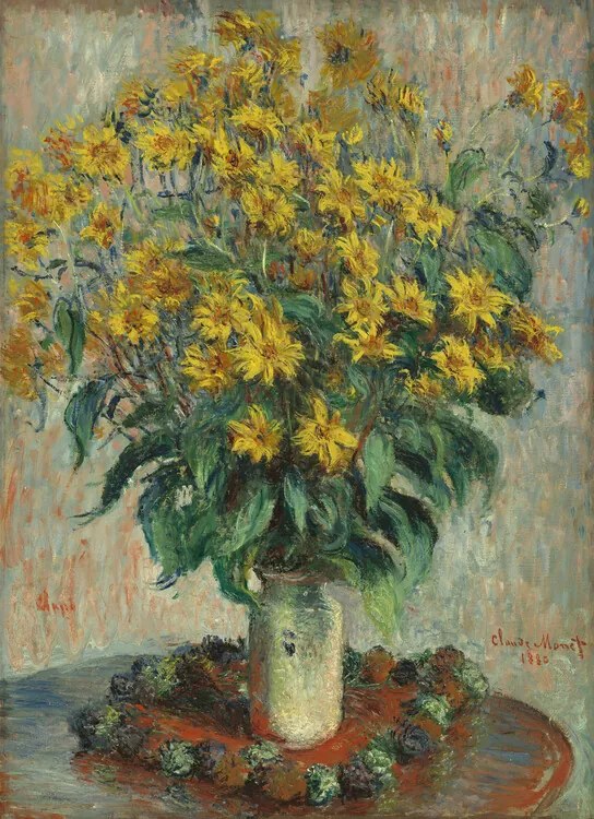 Reprodukció Jerusalem Artichoke Flowers (1880), Claude Monet