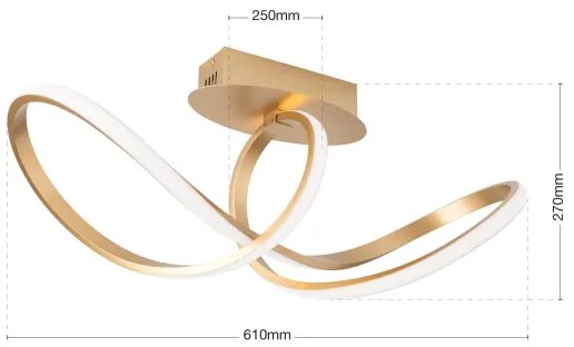 Orion DL 7-694 - LED Dimmelhető felületre szerelhető csillár CIRCUS LED/30W/230V arany