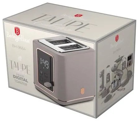 BerlingerHaus Digitális kenyérpirító (870 W) Taupe Collection BH/9664