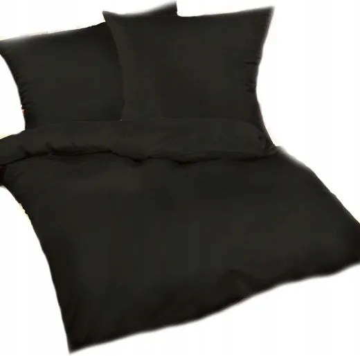 Ágyneműhuzat 160x200 fekete, egyszínű