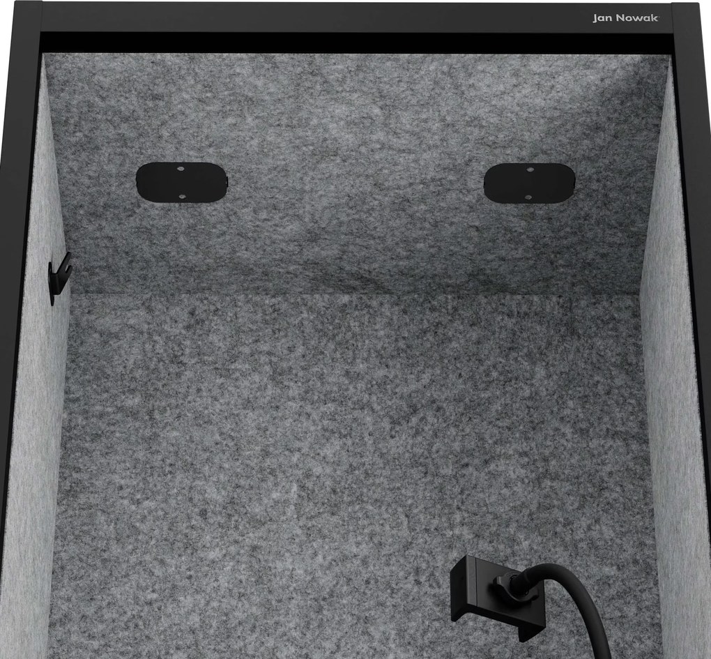 Sally 600mm korpus Czarny - siedzisko Szary