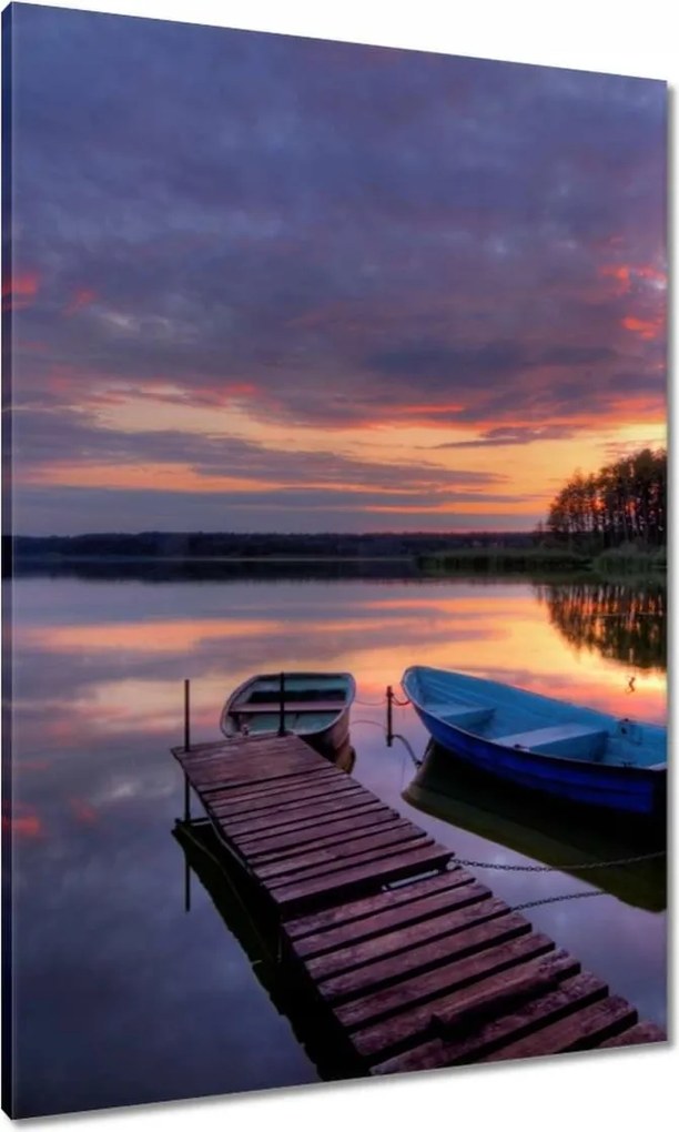 Vászonkép 70x100 Híd a tavon