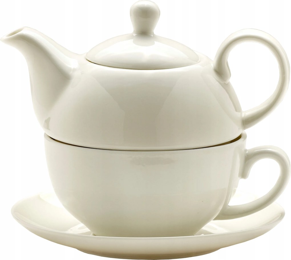 Teáskanna teáscsésze Tea for one fehér