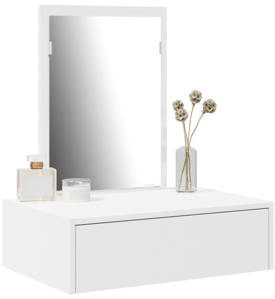 Öltözködőasztal fiókkal tárolóval Fehér 60 x 40 x 70 cm Faanyag