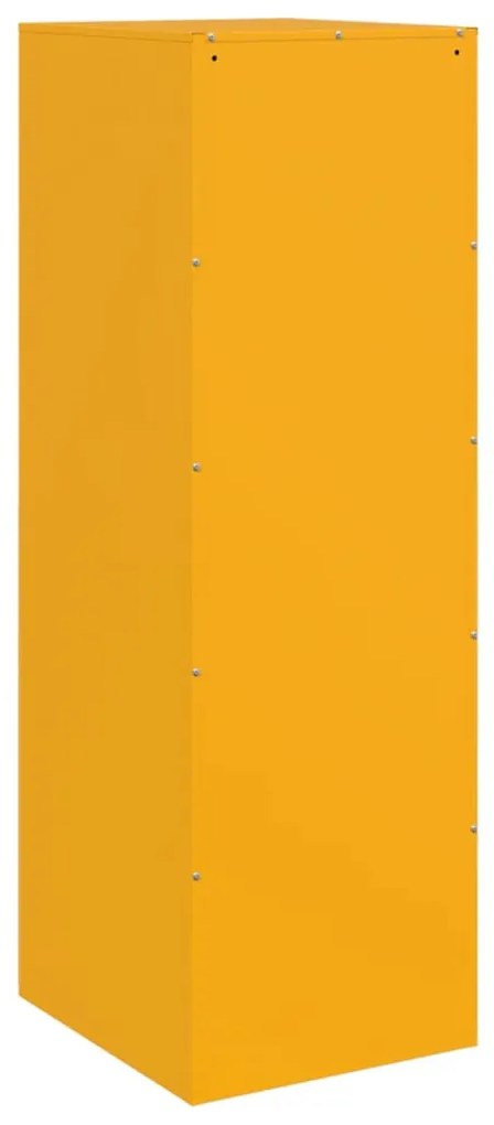mustársárga acél tálalószekrény 34,5x39x107 cm