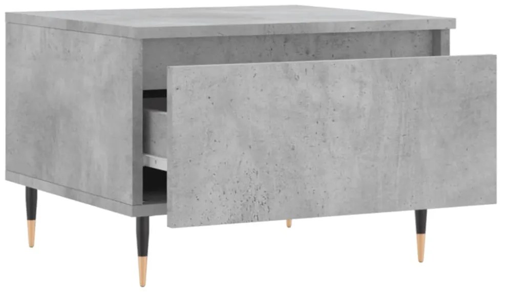 2 db betonszürke szerelt fa dohányzóasztal 50 x 46 x 35 cm