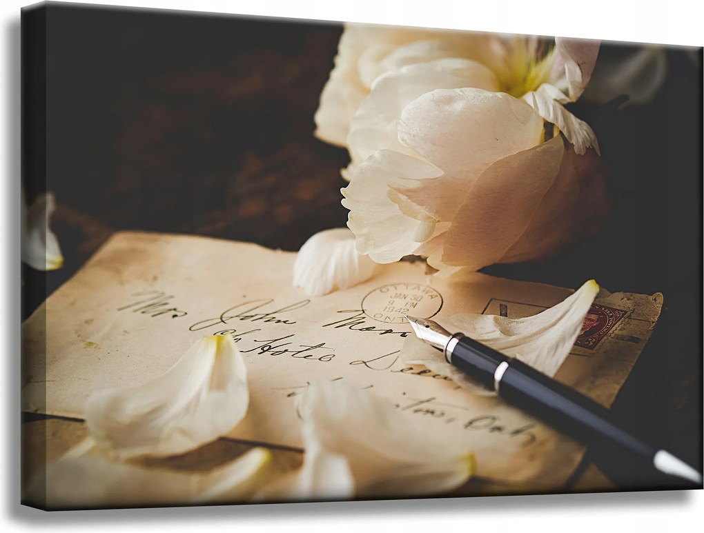 Vászonkép Botanika Szirmok a leveleken 60x40