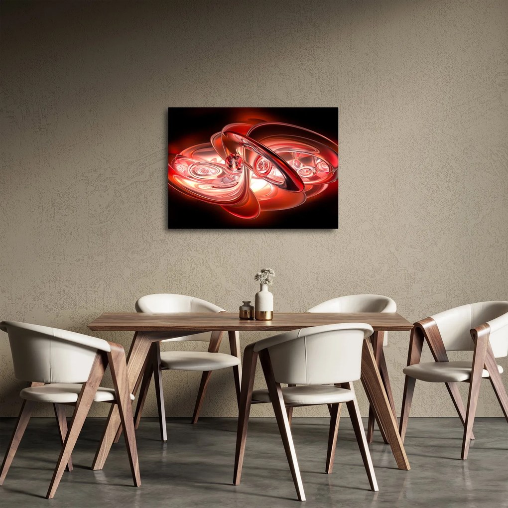 Kép - piros formák (70x50 cm)