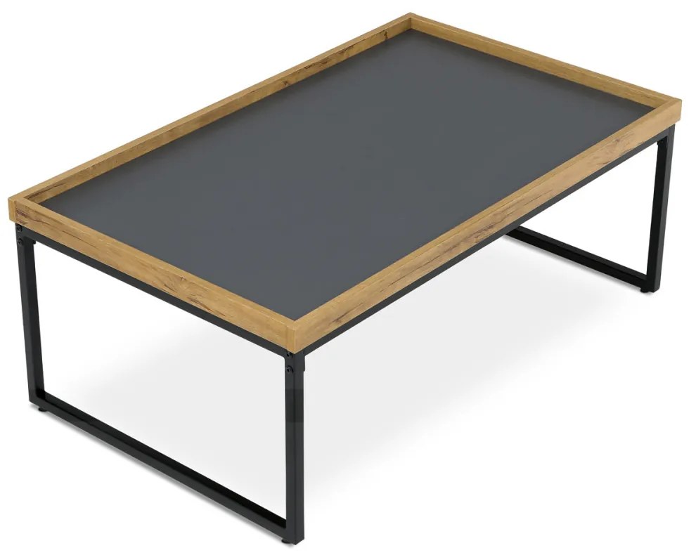 Măsuță De Cafea Gri Cu Decor Din Stejar CT-611