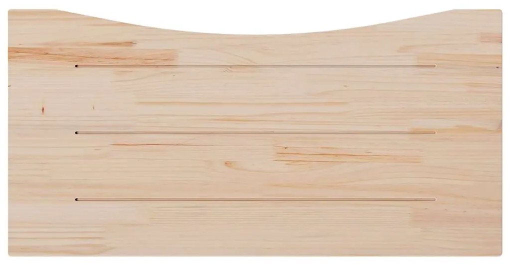 fehér tömör fenyőfa asztallap 110 x 55 x 2,5 cm