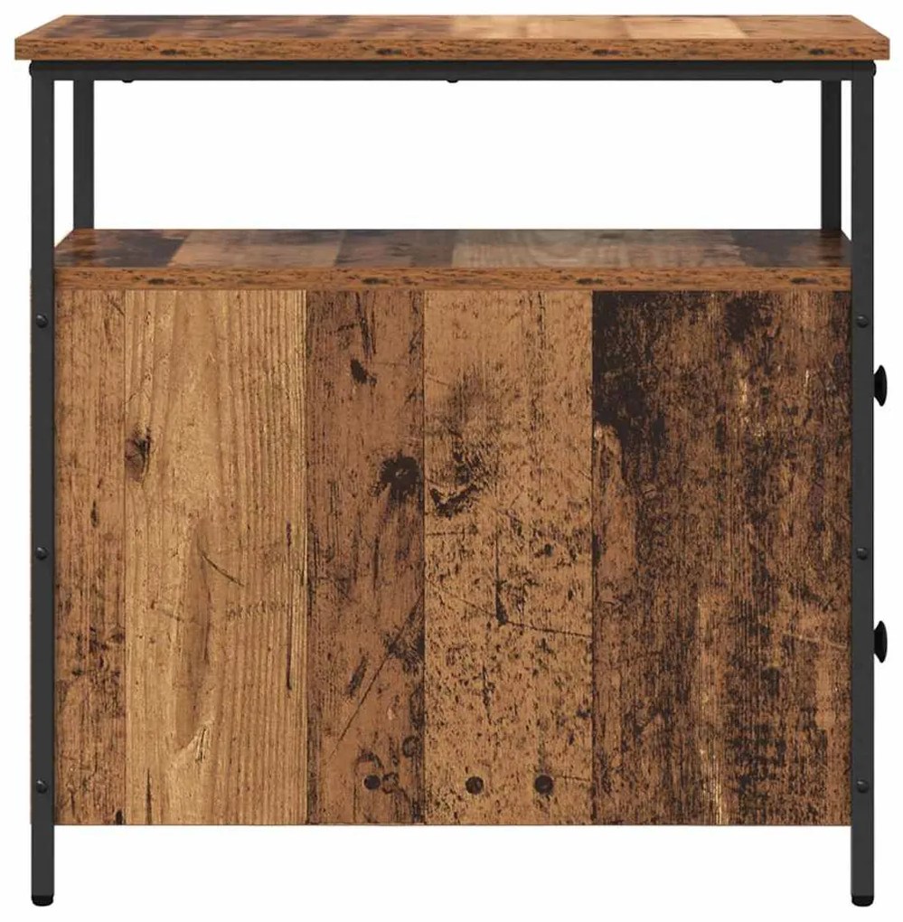 Éjjeliszekrény fiókkal 2 pcs Régi fa 30 x 60 x 60 cm Faanyag