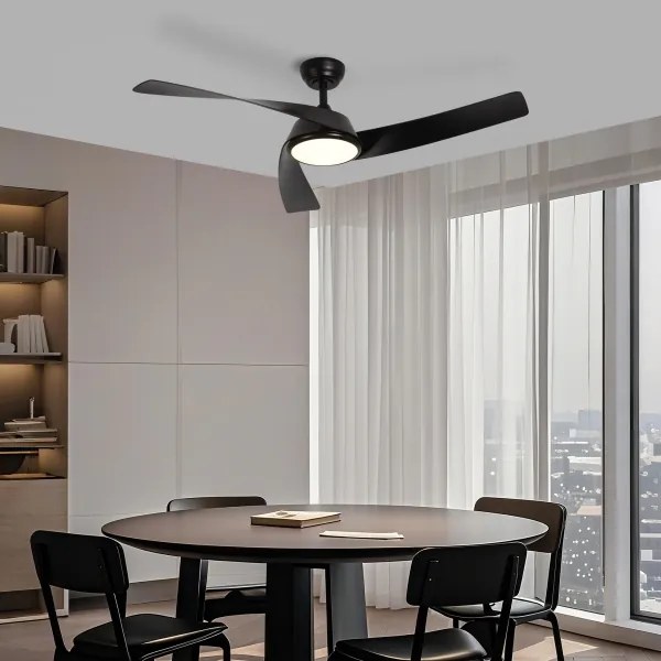 ZEVENTI - LED mennyezeti ventilátor AERYS  LED/24W/230V Wi-Fi Tuya fekete + távirányító