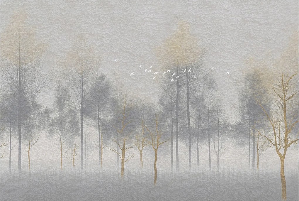 Divatos Flizelin Tapéta Ragasztóval Fali 3D Erdei harmónia 104x70 Ragasztó