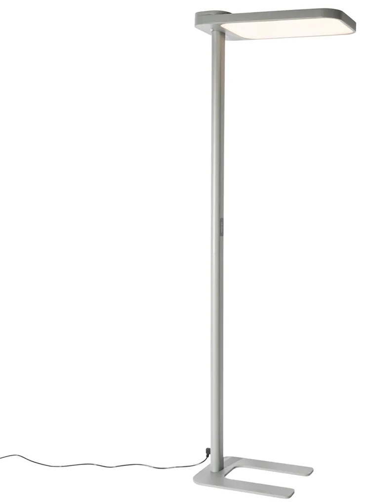 Nappali fényű állólámpa szürke, szögletes, LED-del és dimmerrel - Guzo