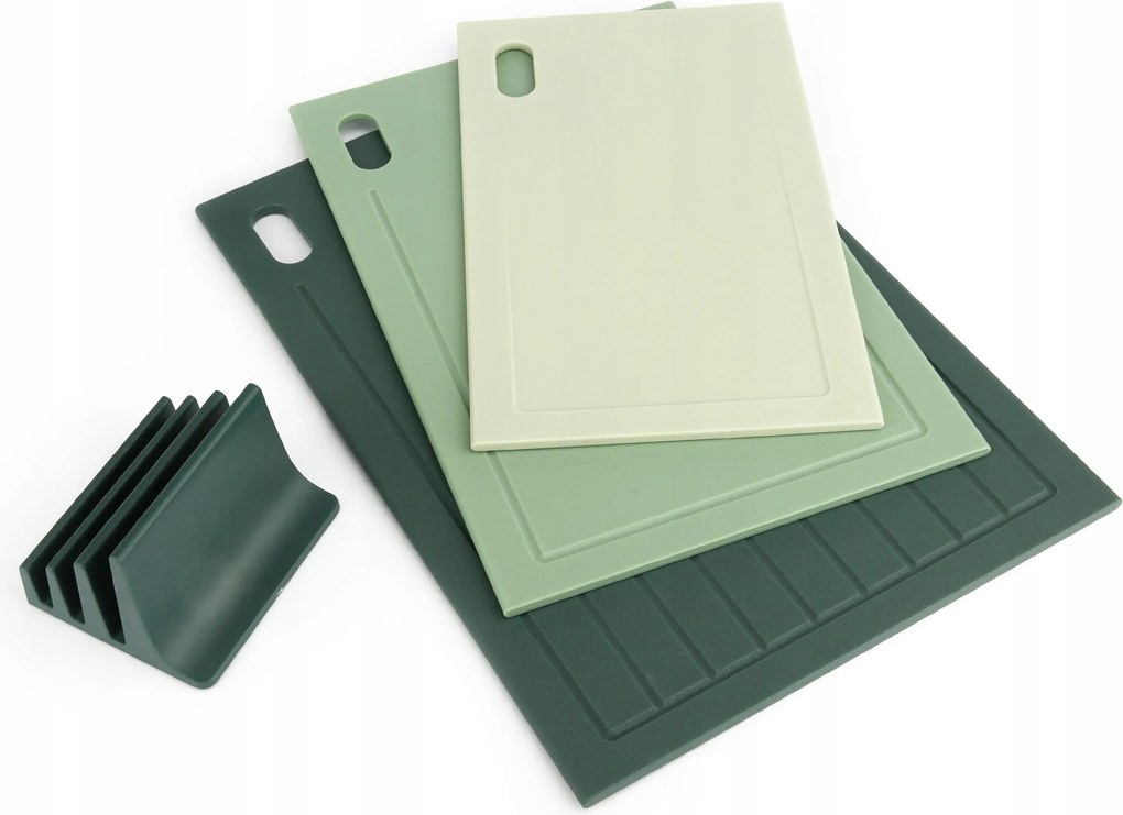 Vágódeszka szett – három szín, mesteri rendszerezés állvány