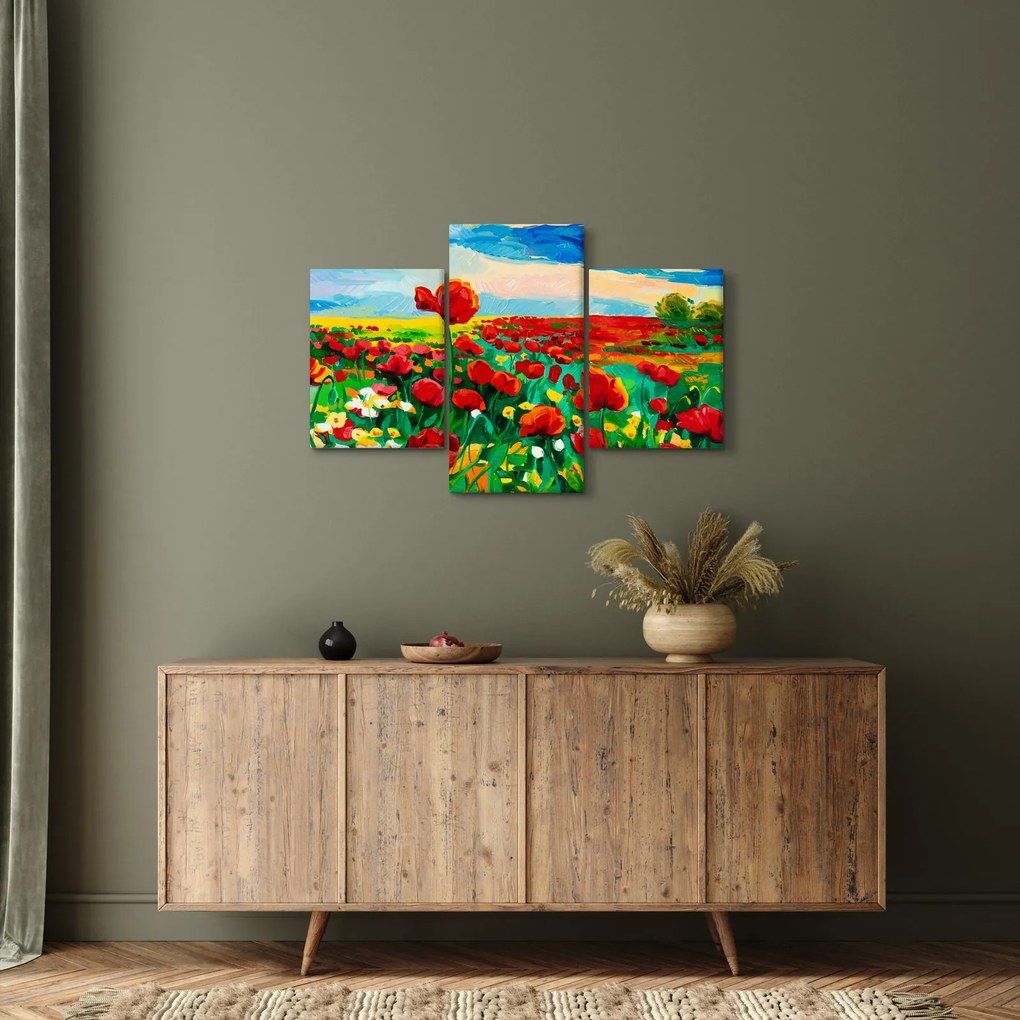 Kép egy mező mákkal (90x60 cm)
