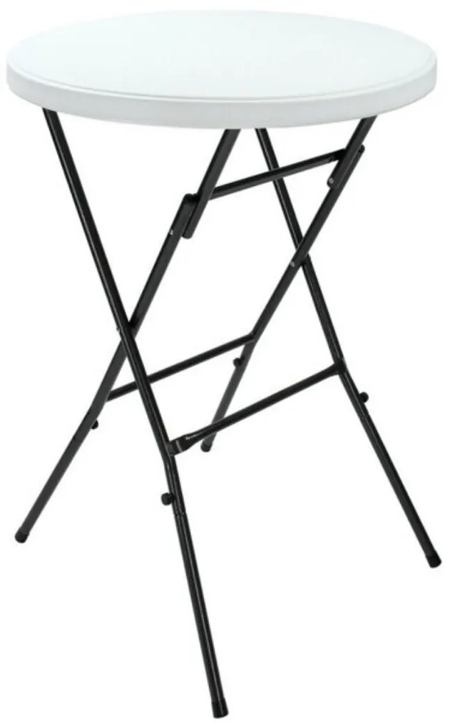 Casaria LYDA műanyag rendezvényasztal, Ø72x110cm, fehér