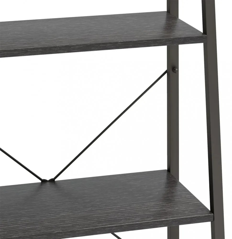 3 szintes fekete állópolc 56 x 35 x 108 cm