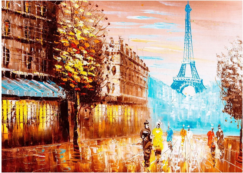 Kép - Esős idő és az Eiffel-torony (70x50 cm)