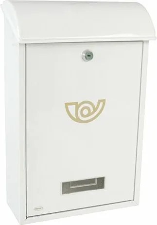 Levéltartó doboz fém 40x25x10cm fehér Mod 2